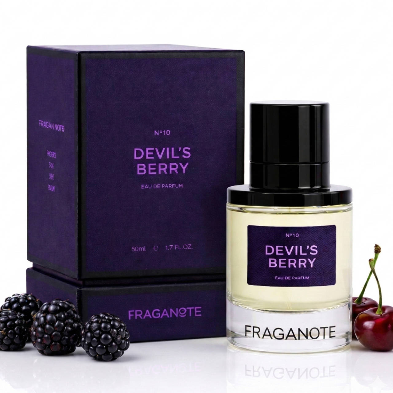 Fraganote Devil’s Berry EDP Premium Long Lasting Unisex Perfume, Blackcurrant & Cherry Scent