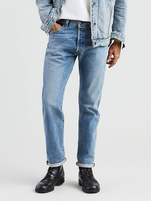 Buy Levi's Men Blue 501® Straight Fit Jeans Online