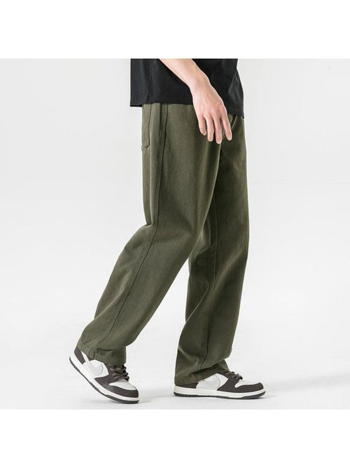 Buy Off Duty India Army Green Baggy Fit Straight Leg Jeans Green