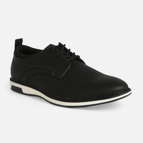 Aldo Karson Synthetic Black Textured Oxford Casual Shoes