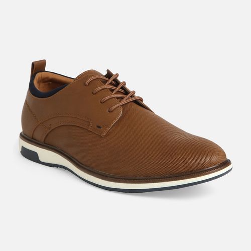 Aldo Karson Synthetic Tan Textured Oxford Casual Shoes