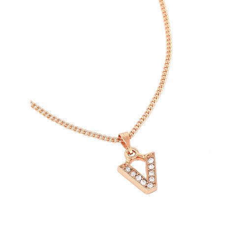 Rose Gold Necklace Swarovski V Shaped Necklace Buy Estele Rose