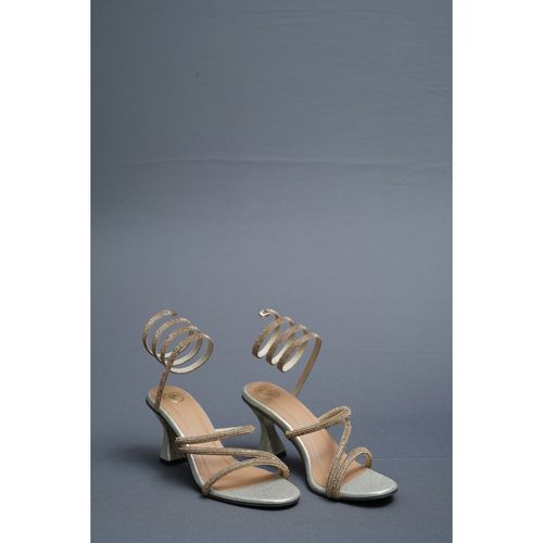 Sana K Luxurious Footwear Champagne Gold Spring Heel Sandals (EURO 36) - Main Image