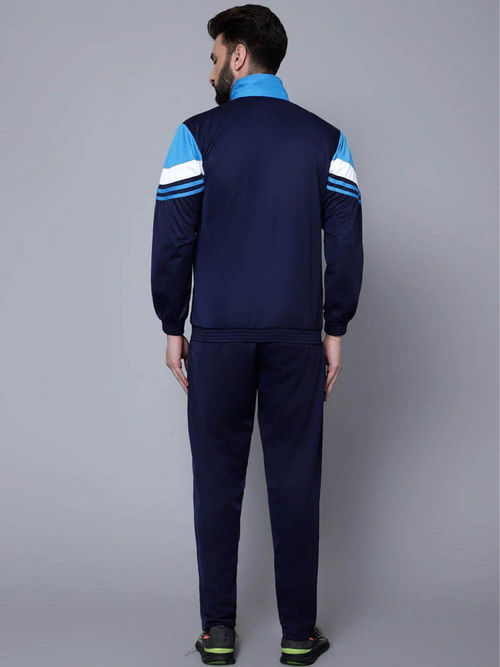 Shiv Naresh Trenzpoly Mens Tracksuit: Engineered for Excellence Navy Blue  (Set of 2)