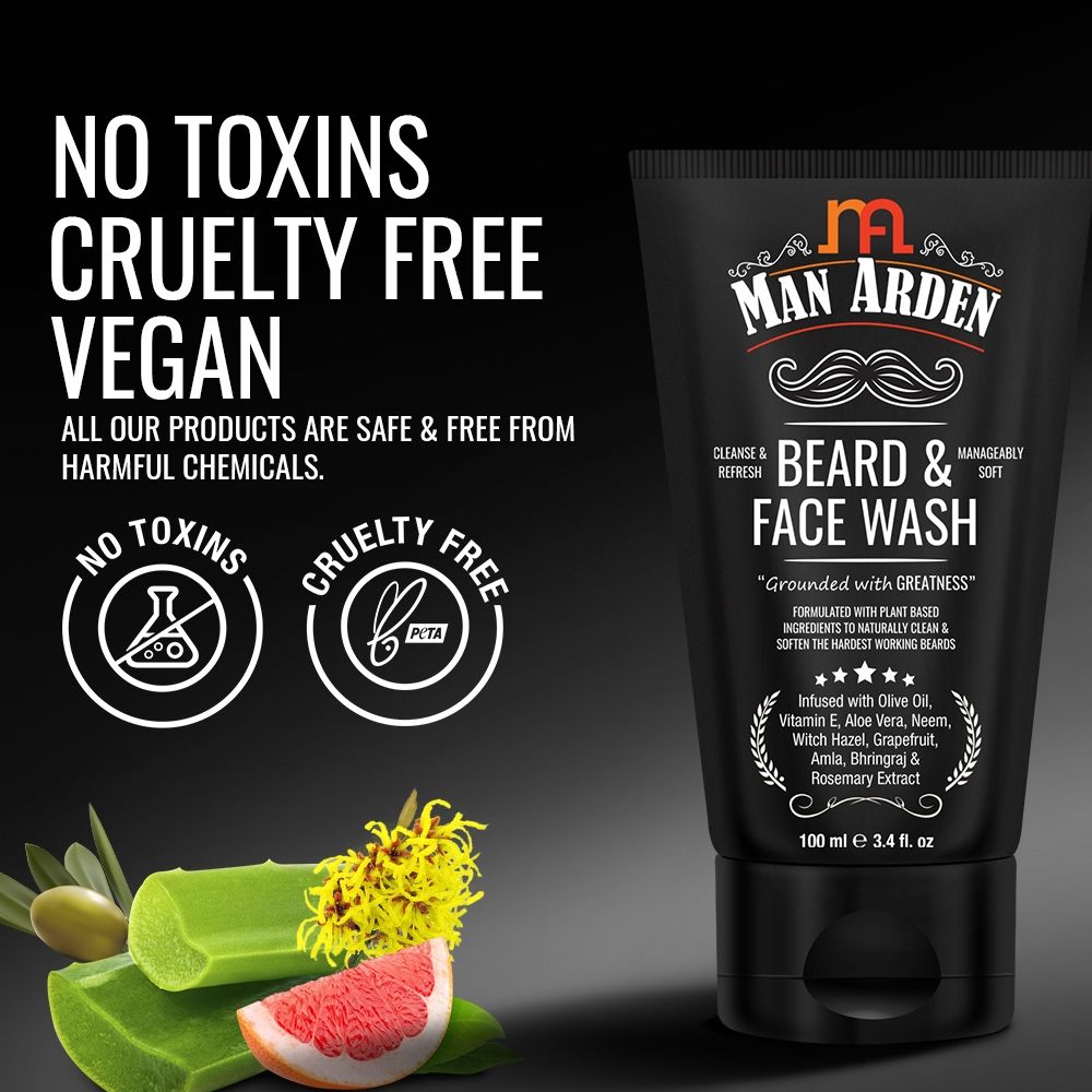 man arden face wash