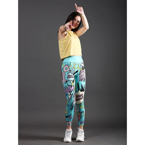 Buy The Dance Bible Multicolor Boom Printed Gym Tights For Women