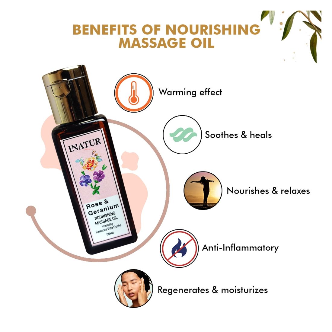 Inatur Rose & Geranium Massage Oil Buy Inatur Rose & Geranium Massage