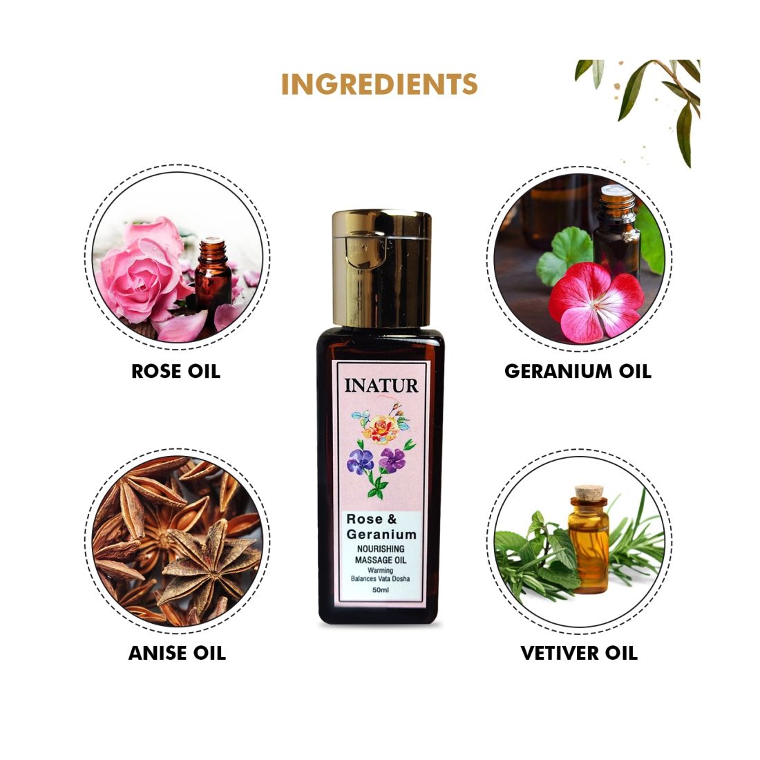 Inatur Rose & Geranium Massage Oil Buy Inatur Rose & Geranium Massage