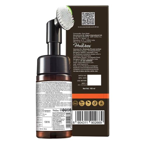 Wow Skin Science Brightening Vitamin C Foaming Face Wash With Built In Face Brush Buy Wow Skin Science Brightening Vitamin C Foaming Face Wash With Built In Face Brush Online At Best Price In