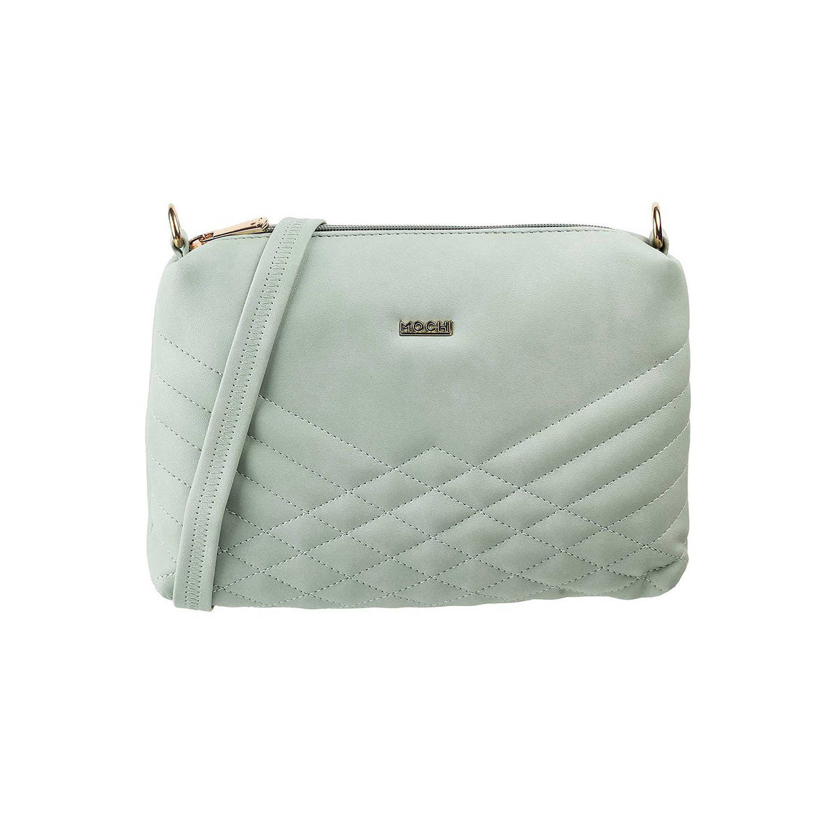 Metro Green Solid Leather Sling And Cross Bag