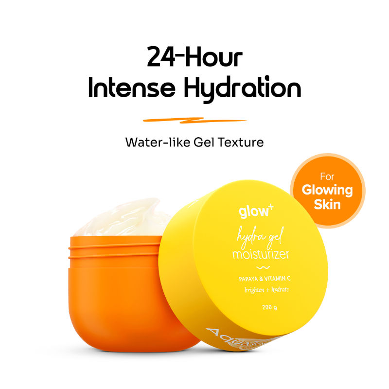Aqualogica Glow+ Hydra Gel Moisturizer With Papaya & Vitamin C For 24 Hour Intense Hydration