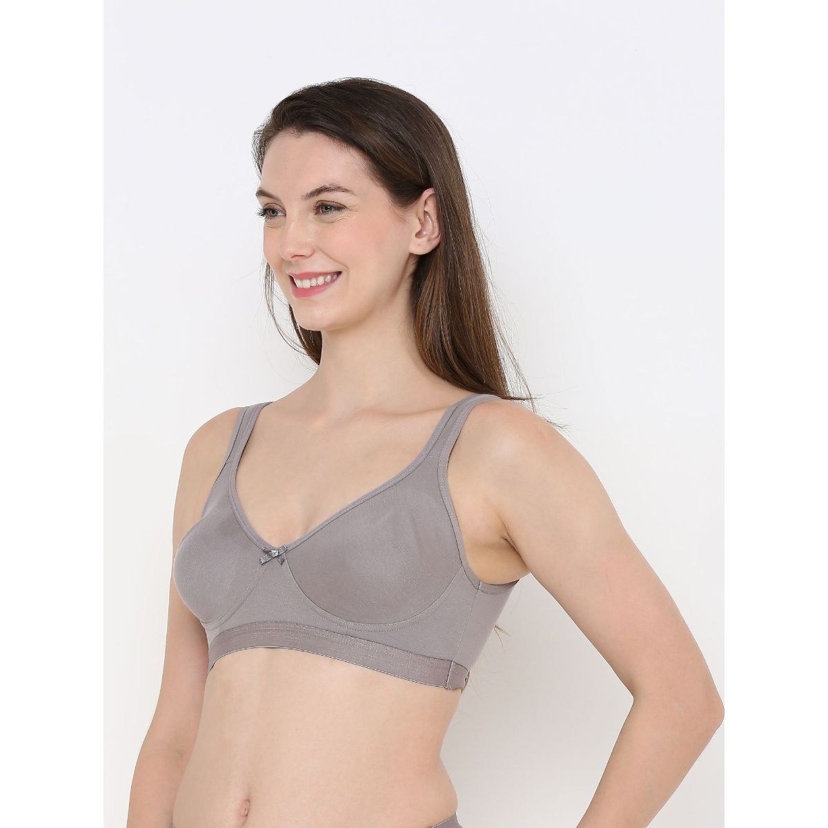 Berry S Intimatess Grey Double Layered Moulded Non Wired Bra Buy Berry S Intimatess Grey Double