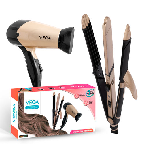 VEGA Ultimate Hair Styling Set, In Hair Styler Dryer Combo Pack  (VGGP-10)