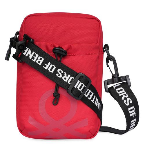Buy United Colors of Benetton Unisex Polyester Crossbody Bag Red