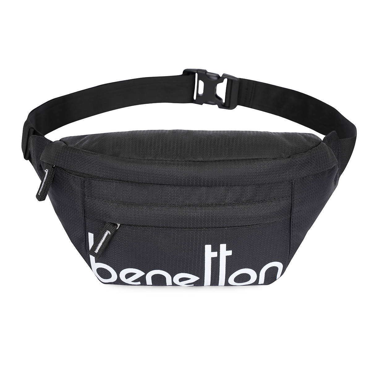 United Colors of Benetton Unisex Polyester Belt Bag - Black