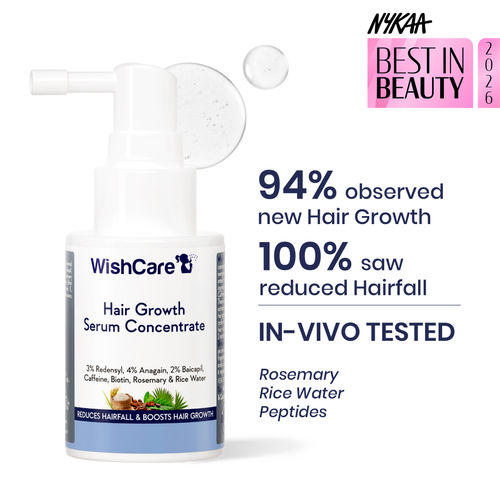 WishCare Hair Growth Serum Concentrate with Redensyl & Rosemary-In-Vivo Tested-Controls Hairfall