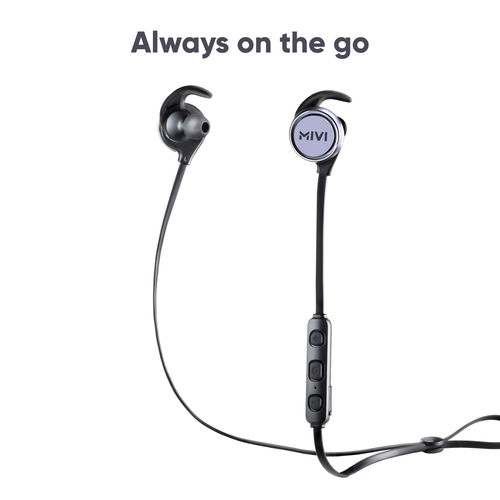 Mivi ThunderBeats Bluetooth Earphones Wireless With Mic, HD Sound, Powerful  Bass Black