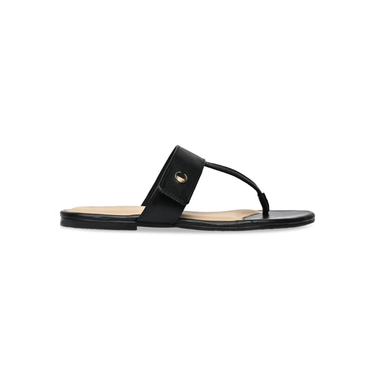 Buy THE CAI STORE Black T-Strap Flats Online