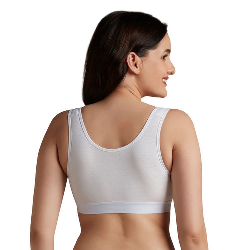 Buy Amante White Non Padded Non-Wired Easy Slip-On Cami Bra Online