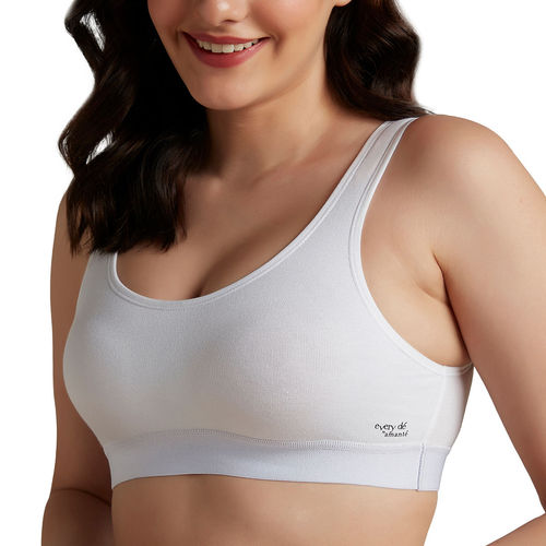 Buy Amante White Non Padded Non-Wired Easy Slip-On Cami Bra Online