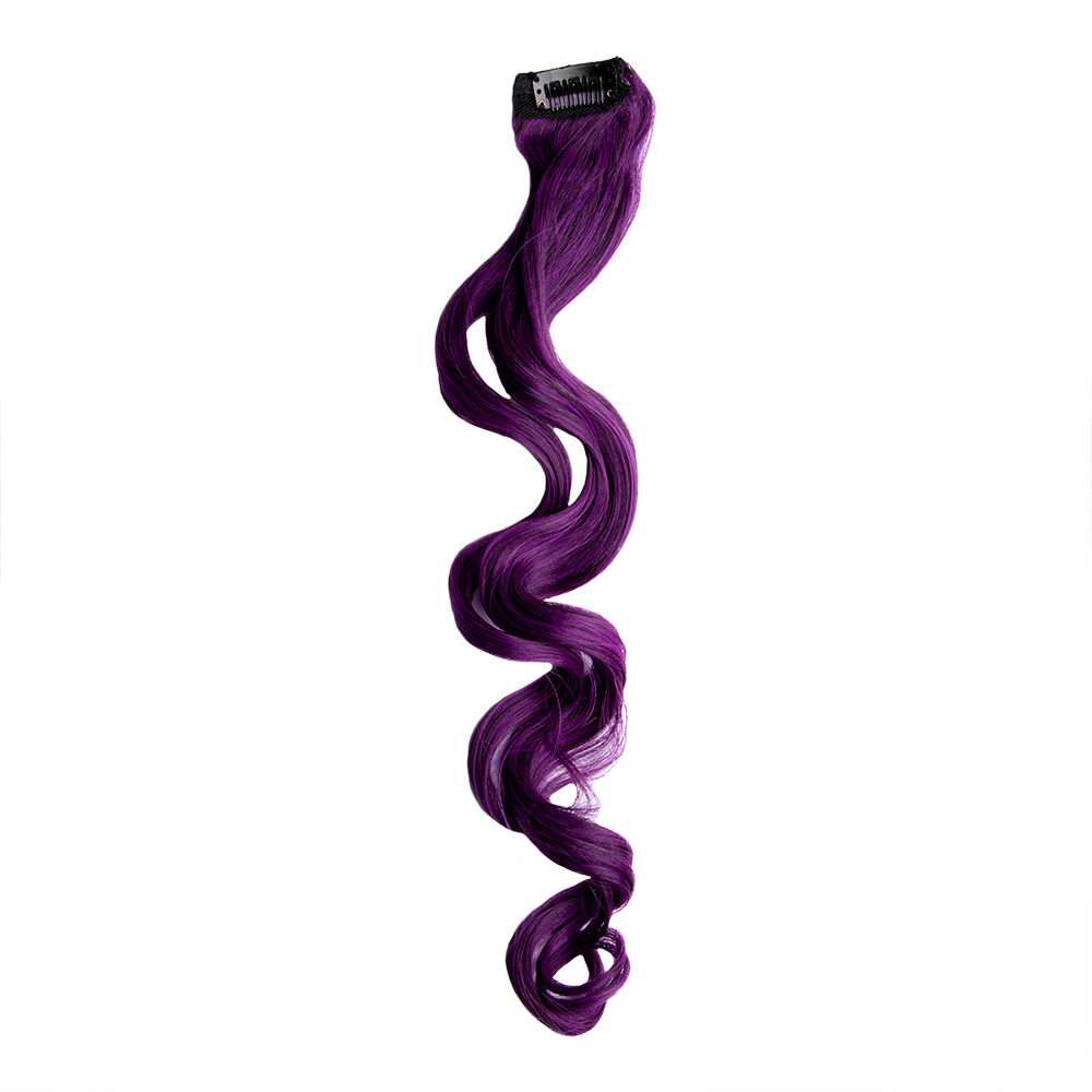 Streak Street Purple Royale Curly Clip-On Strands