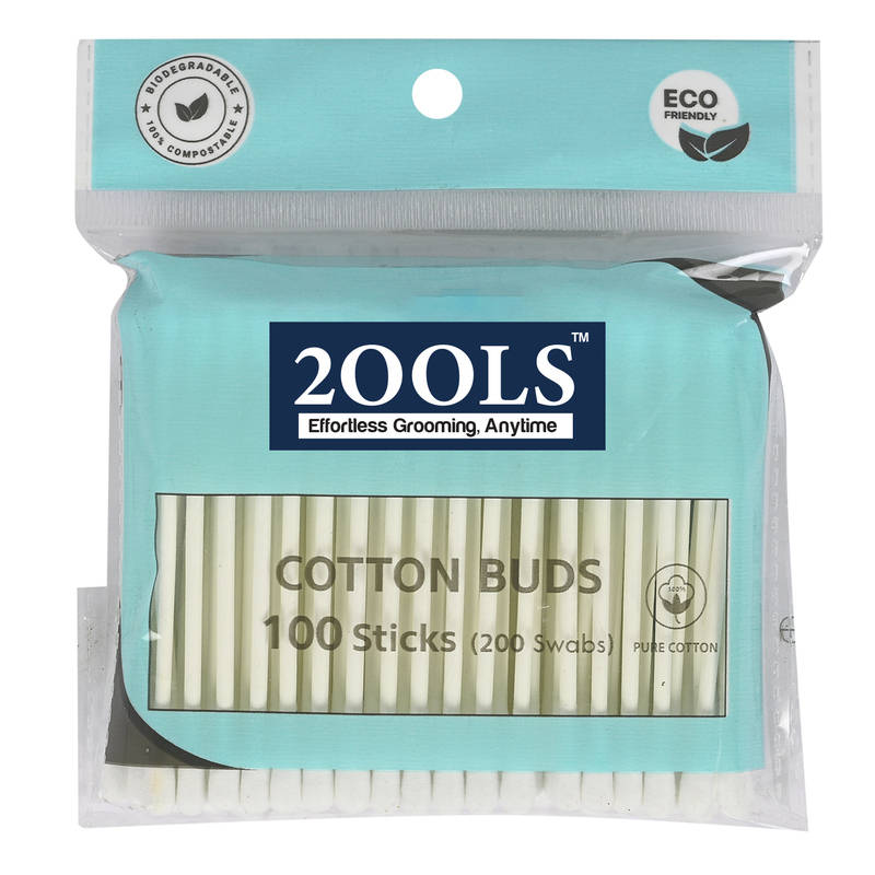 Midazzle Earbuds 200 Cotton Swabs With White Paper Sticks For Baby Men Women & Multipurpose Use
