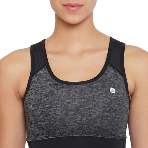 Buy Athlisis Grey Non-Wired Removable Padding Sports Bra online