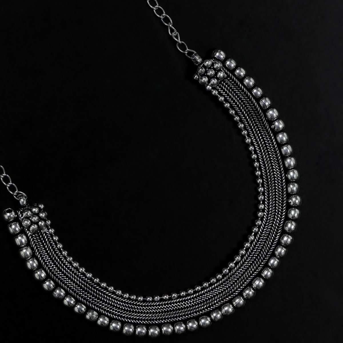 Priyaasi German Silver Necklace With Beads nlpr10303 Buy Priyaasi