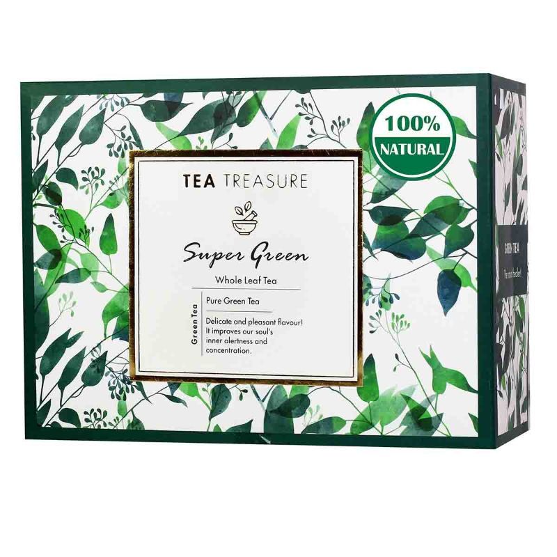 Tea Treasure Super Green Tea 18 Pyramid Tea Bags