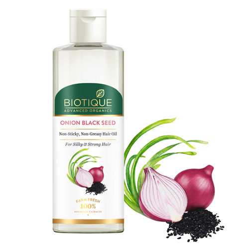 Biotique Advanced Organics Onion Black Seed Hair Oil: Buy Biotique Advanced  Organics Onion Black Seed Hair Oil Online at Best Price in India | Nykaa