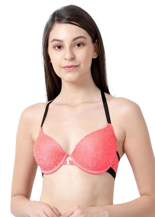 Buy Shyaway Susie Demi-Coverage Under wired Front Open Pushup Padded Bra -  Multicolor(Pack of 2) Online