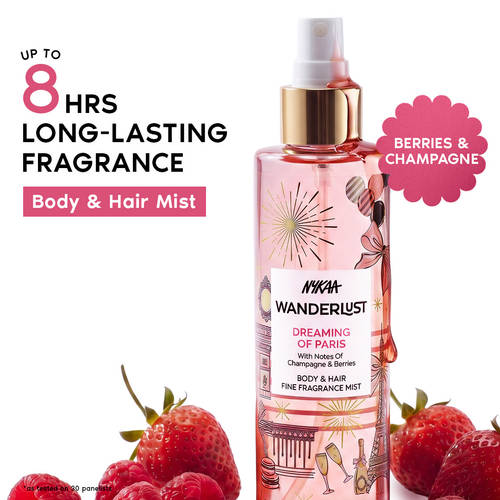 Wanderlust Dreaming of Paris Fruity Perfume Mist with Champagne & Berries for Body & Hair