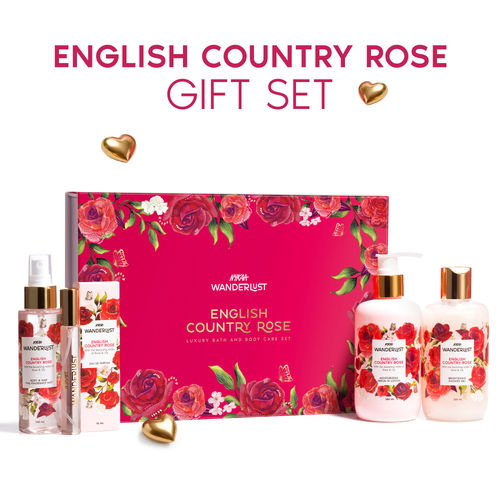 Nykaa Wanderlust English Country Rose Fragrance Gift Set - 2-in-1 Mist Lotion & Shower Gel EDP