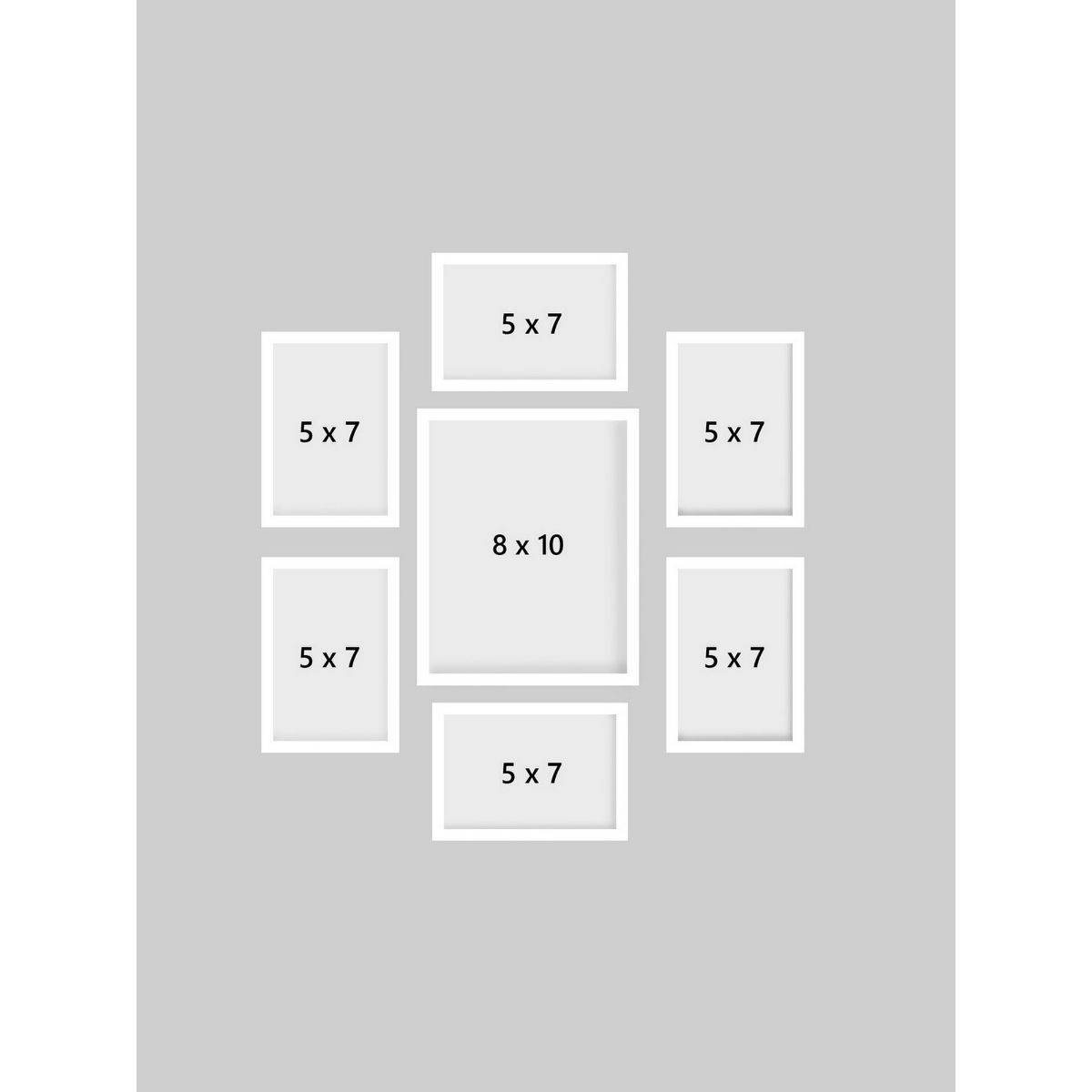 Buy eCraftIndia Memory Wall Collage Photo Frame Set of 7 Photo Frames