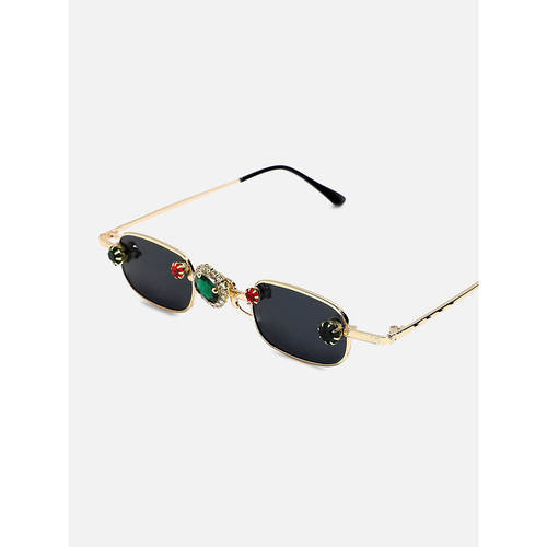 Silver Embellished Black‎ Lens Women\'s Sunglasses - Designer Style Buy Women main image 4
