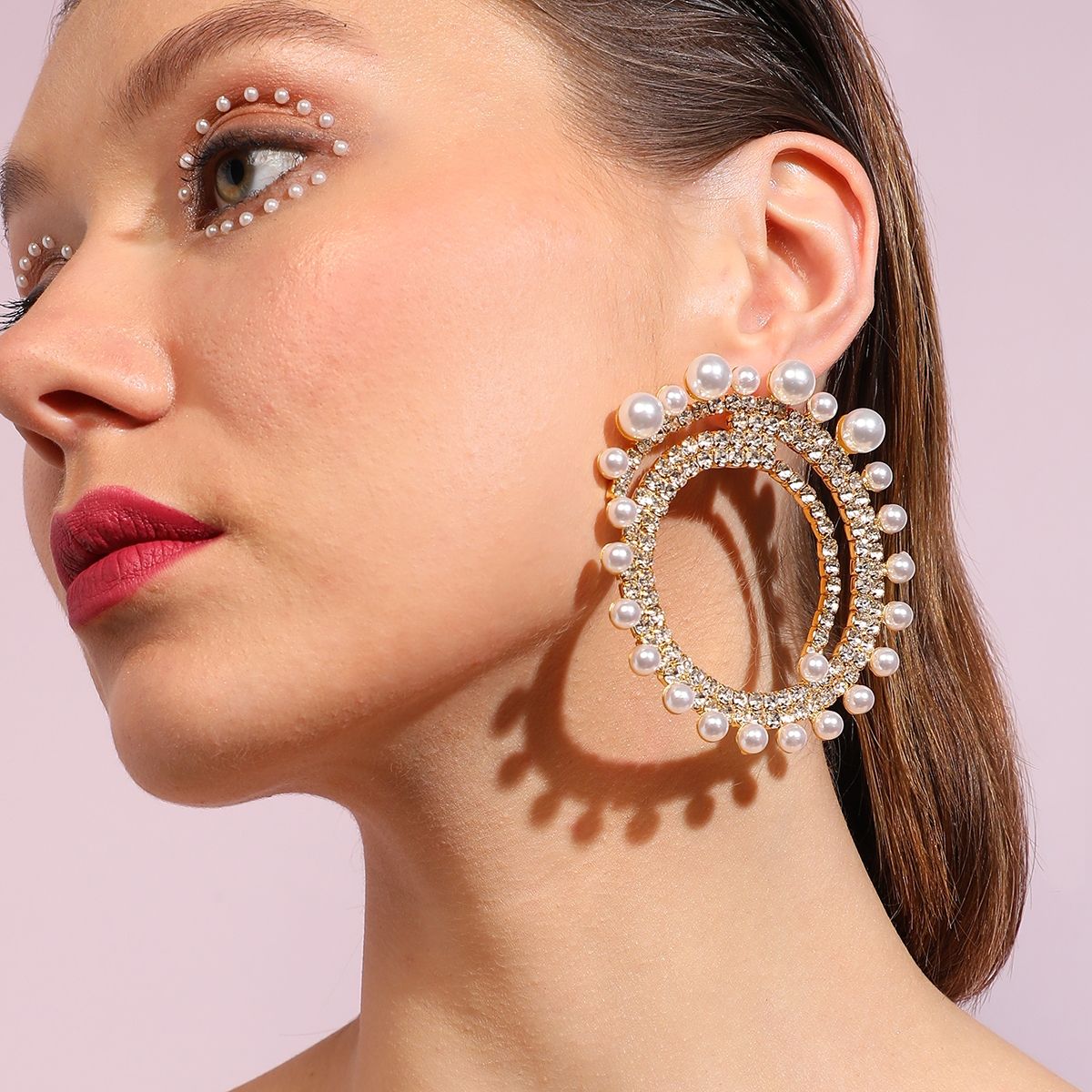 Buy Sohi Gold Plated Designer Party Half Hoop Earring For Women Online