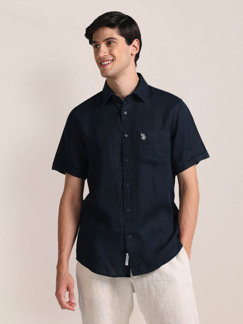 Buy POLO Regular Fit Linen Casual Shirt Half Sleeves