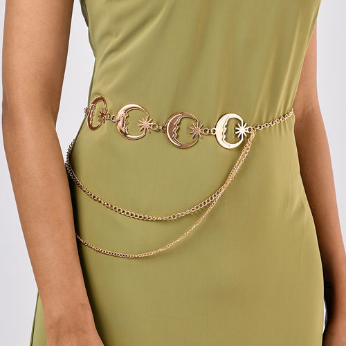Gold Sun Moon Belt Historical Fantasy Inspired Celestial Sun Belt