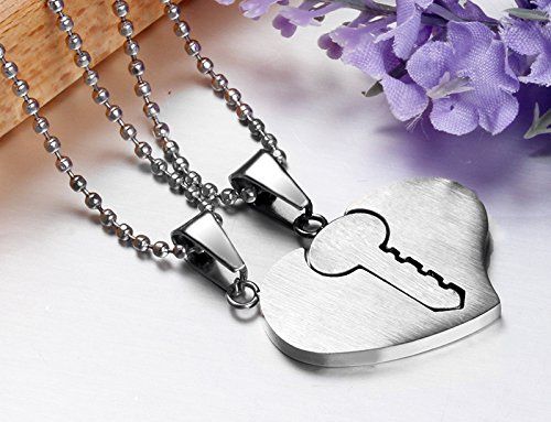 Set Of 2 Heart Lock Key Bee Pendant Necklace With Magnetic Clasps Perfect  Mother And Daughter Jewelry Gift From Cartersliver, $7.48 | DHgate.Com
