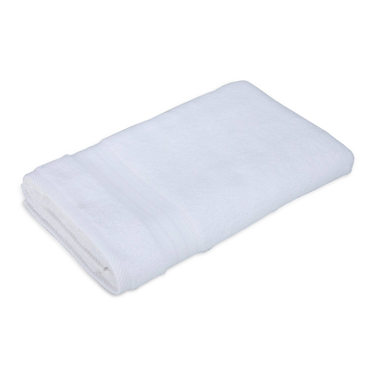 Layers Be Bold 100% Cotton 450 GSM White Solid Bath Towel