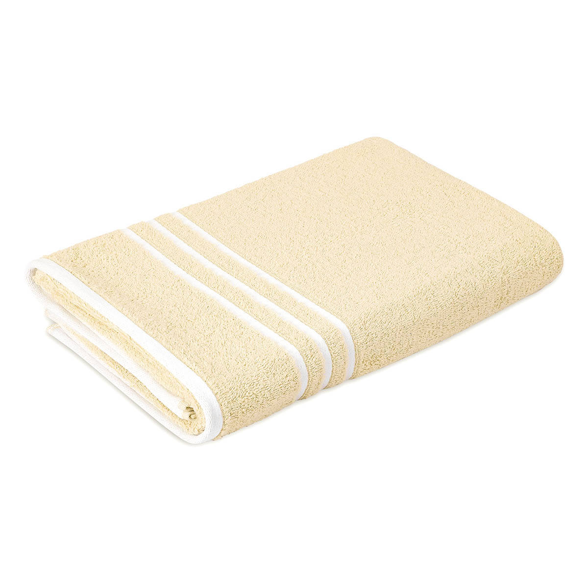 Layers Tuscany 100% Cotton 380 GSM Cream Solid Bath Towel