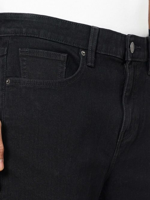 Buy CELIO Men Black Solid Slim Fit Cotton Jeans Online