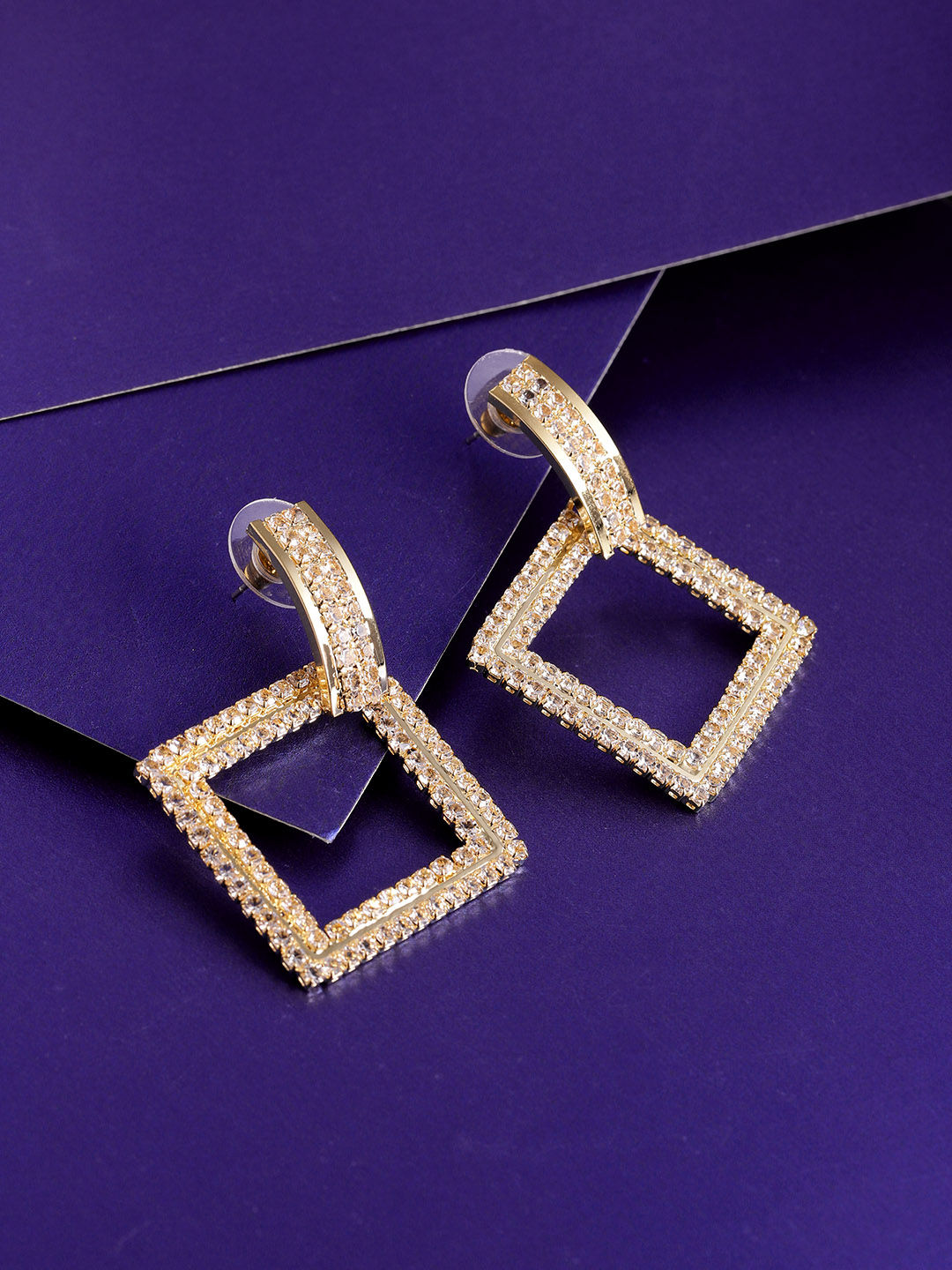 Buy Square Shape Drop Earrings Brilliant Bridal Engagement Online in India   Etsy
