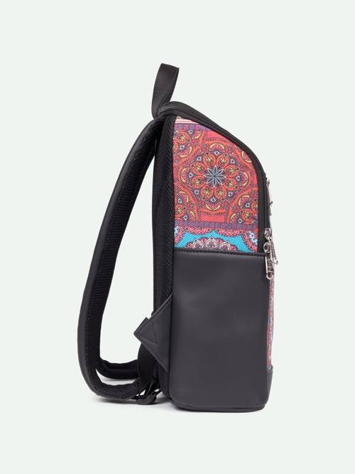 Buy Zouk Amalia Vegan Leather Mandala Print Backpack Online display picture 1