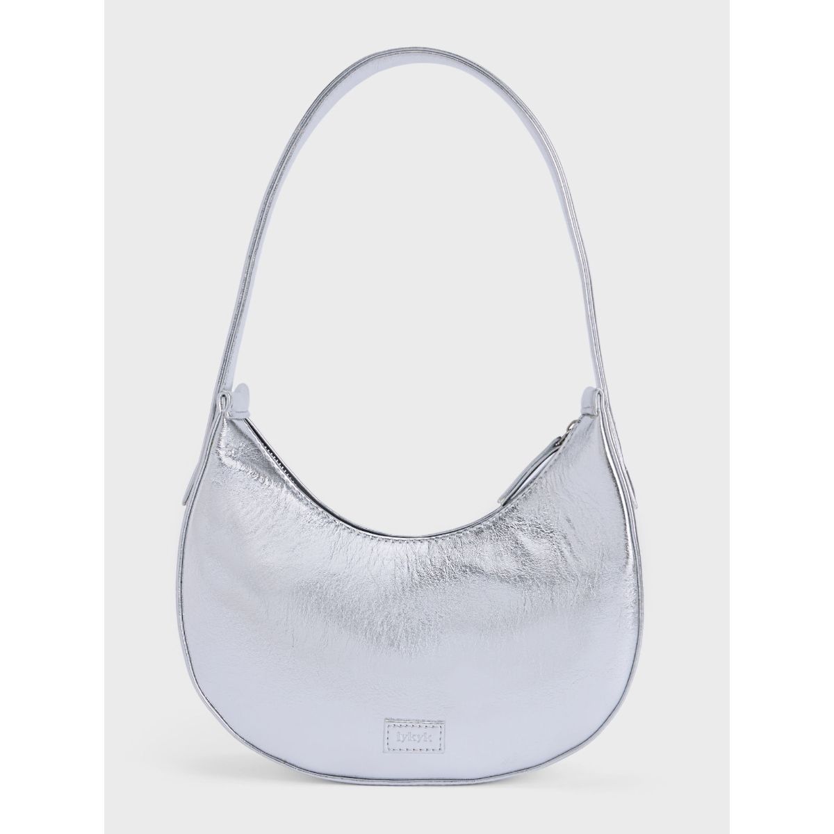 Buy IYKYK by Nykaa Fashion Silver Metallic Moon Shaped Shoulder