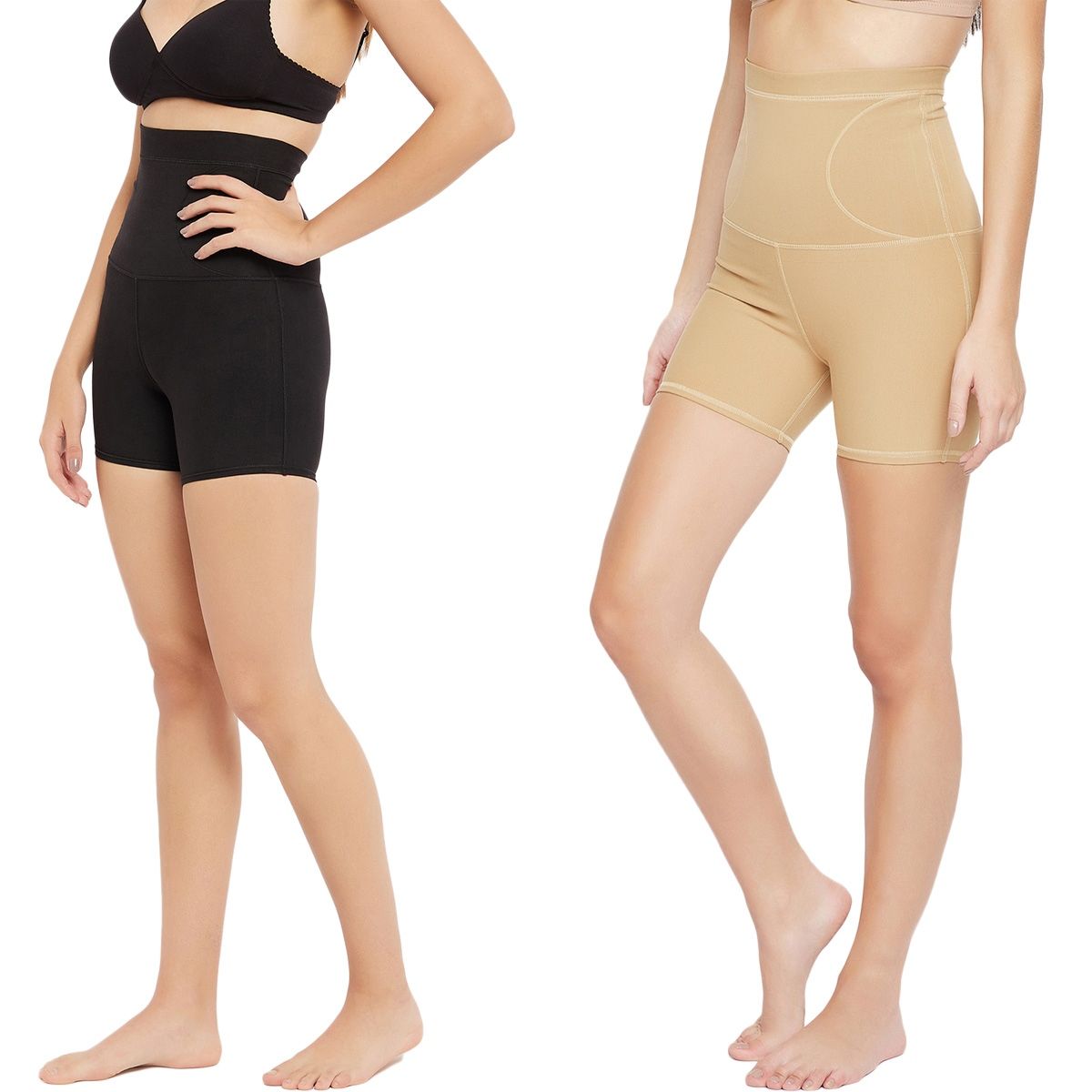 Buy Secrets By ZeroKaata Women High-waist Seamless Tummy Tucker Shapewear -  Multi-color (Set of 2) Online