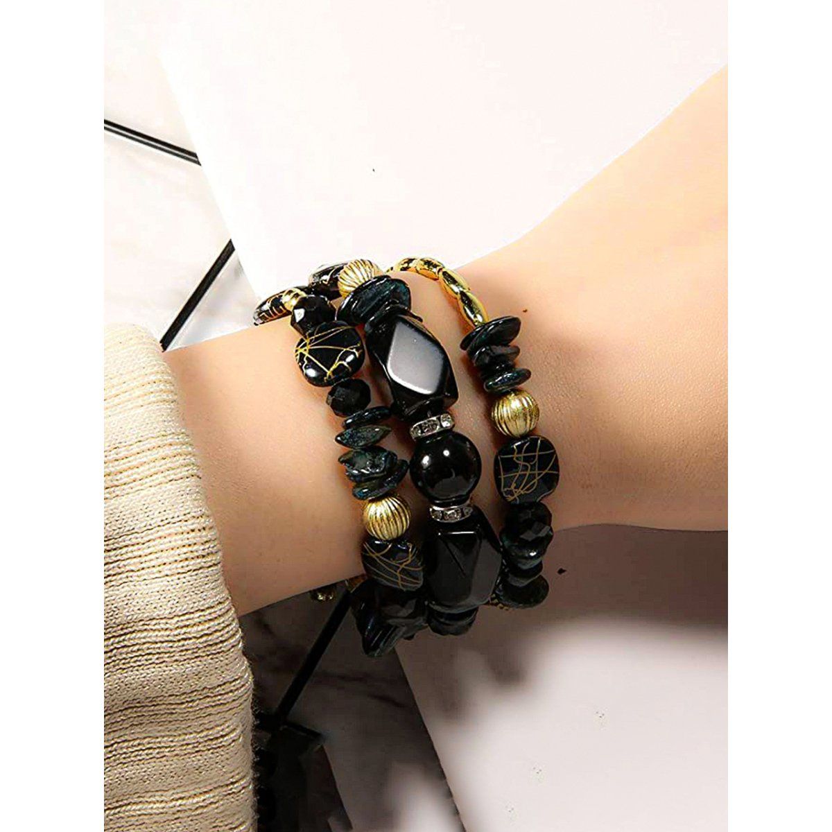 Yellow and clearance black bracelet