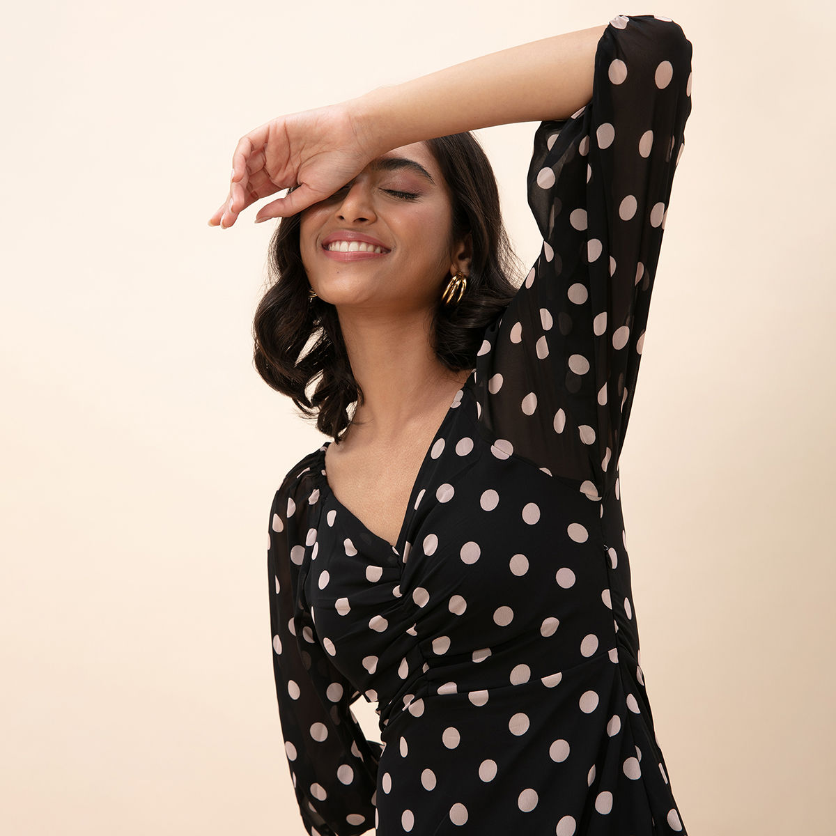 Twenty Dresses By Nykaa Fashion The Dotted Grace Midi Dress  MultiColor  Buy Twenty Dresses By Nykaa Fashion The Dotted Grace Midi Dress   MultiColor Online at Best Price in India 