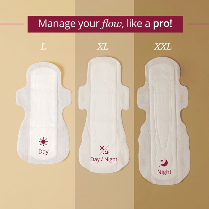 Carmesi Sensitive Sanitary Pads 10 XL Certified 100 RashFree