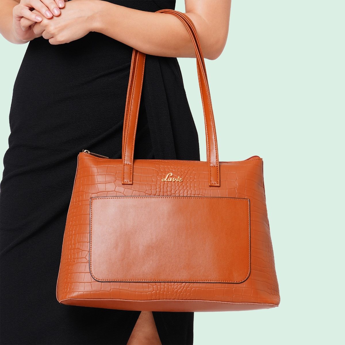 Buy LAVIE Women Tan Tote Tan Online @ Best Price in India